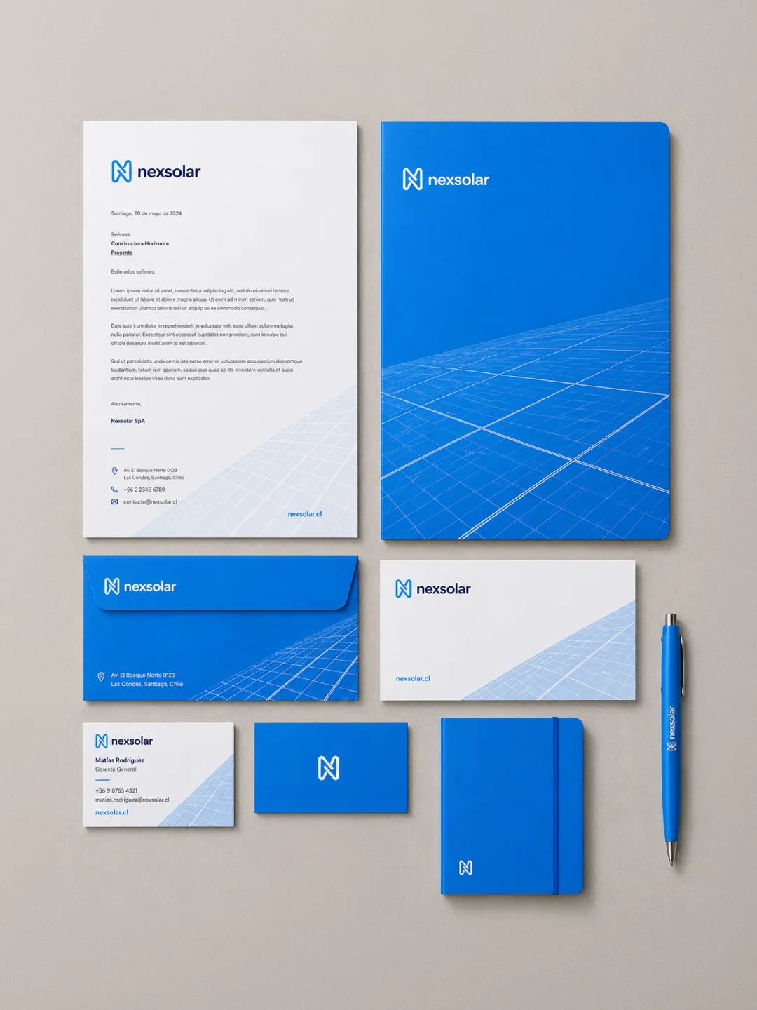 Detalle de identidad Nex Solar